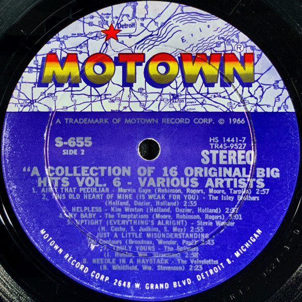 Various ~ The Motown Sound: A Collection Of 16 Original Big Hits Vol. 6 (Vinyl) - Djungel & Jazz