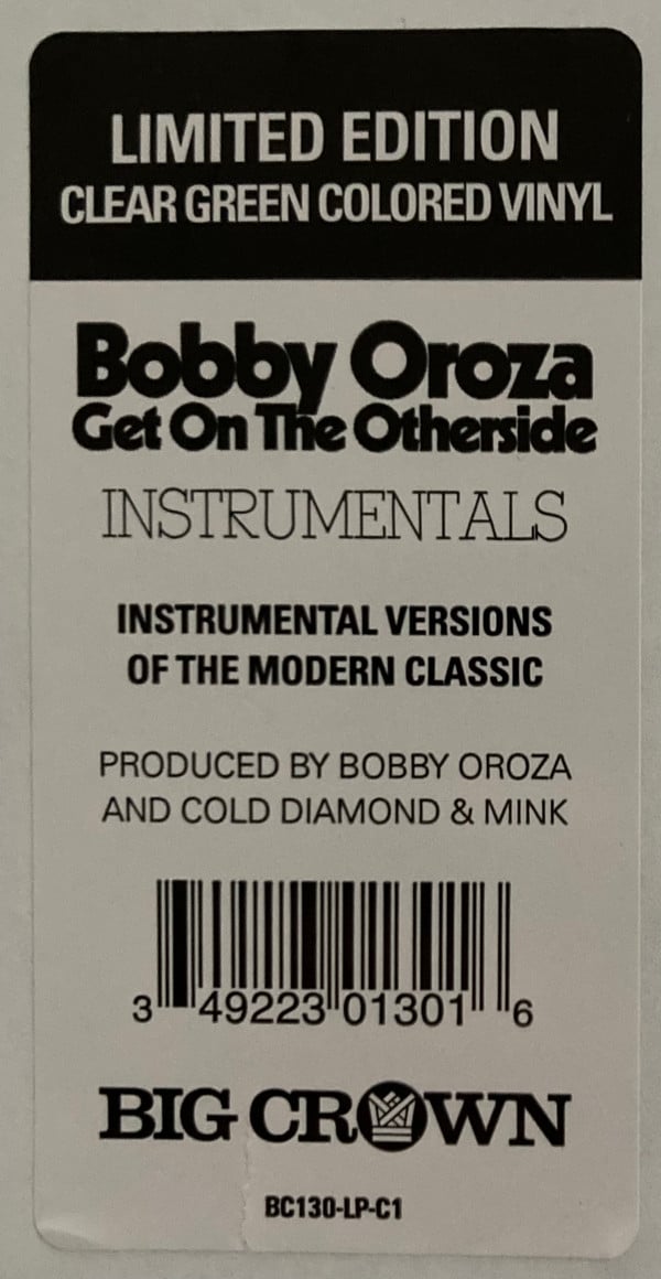 Bobby Oroza : Get On The Otherside Instrumentals (LP, Album, Ltd, Cle)