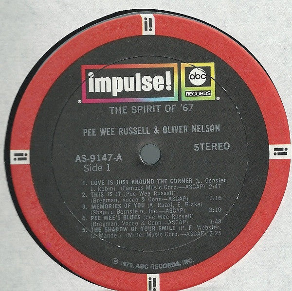Pee Wee Russell And Oliver Nelson And His Orchestra ~ The Spirit Of '67 (Vinyl) - Djungel & Jazz