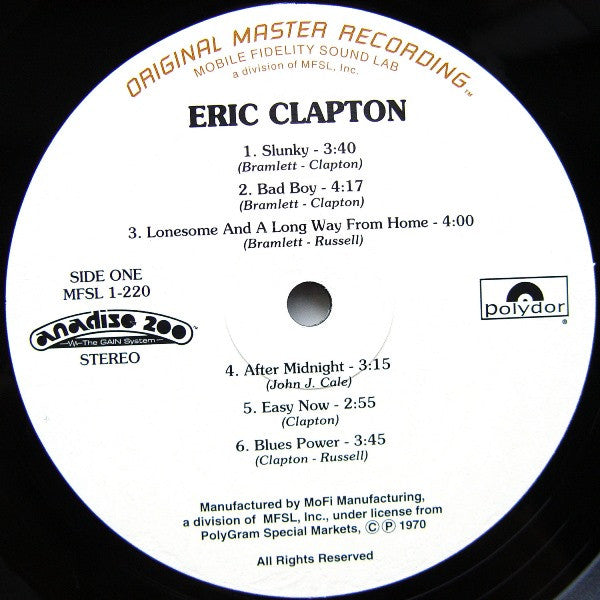 Eric Clapton ~ Eric Clapton (Vinyl) - Djungel & Jazz