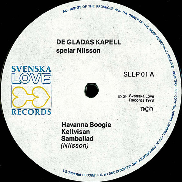 De Gladas Kapell ~ Spelar Nilsson (Vinyl) - Djungel & Jazz