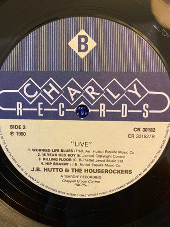 J.B. Hutto & The Houserockers : Live-Volume One (LP, Album)