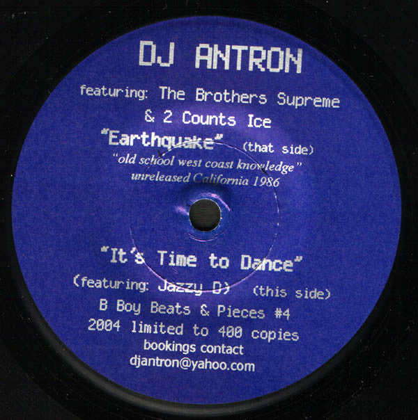 DJ Antron ~ Earthquake (Vinyl) - Djungel & Jazz