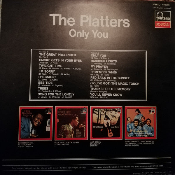 The Platters : Only You (LP, Comp)