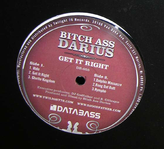 Bitch Ass Darius ~ Get It Right (Vinyl) - Djungel & Jazz