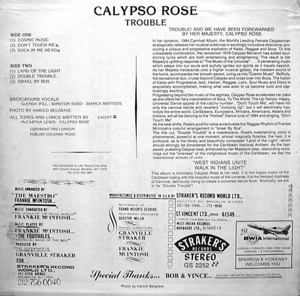 Calypso Rose : Trouble (LP)