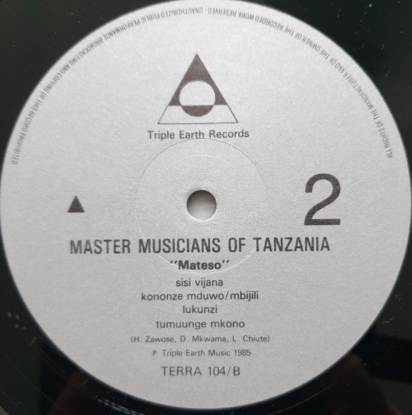 The Master Musicians Of Tanzania ~ Mateso (Vinyl) - Djungel & Jazz