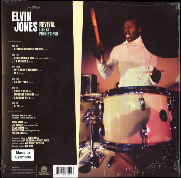 Elvin Jones : Revival (Live At Pookie's Pub) (3xLP, Album, 180)