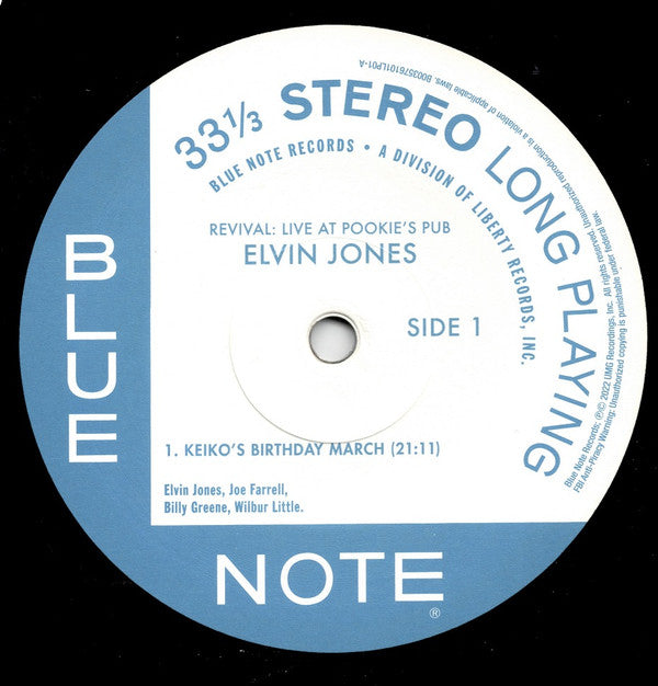 Elvin Jones : Revival (Live At Pookie's Pub) (3xLP, Album, 180)