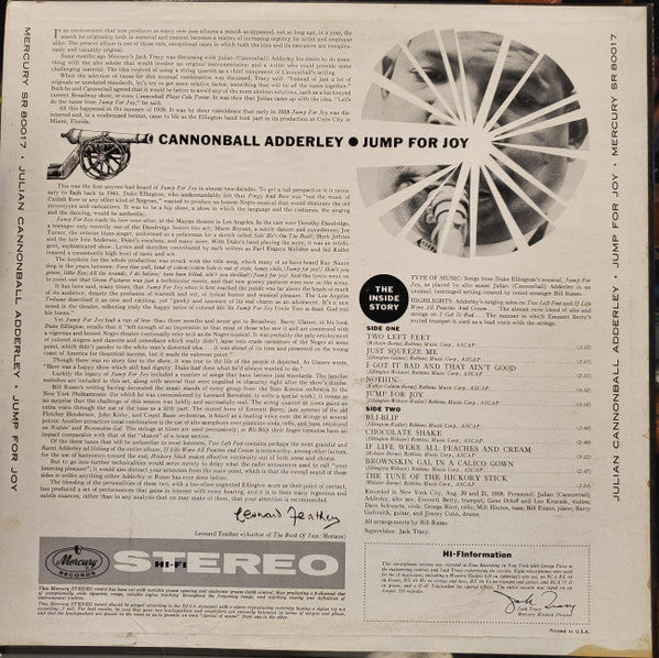 Cannonball Adderley ~ Jump For Joy (Vinyl) - Djungel & Jazz