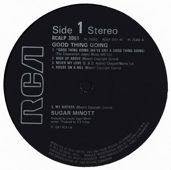 Sugar Minott : Good Thing Going (LP, Album)