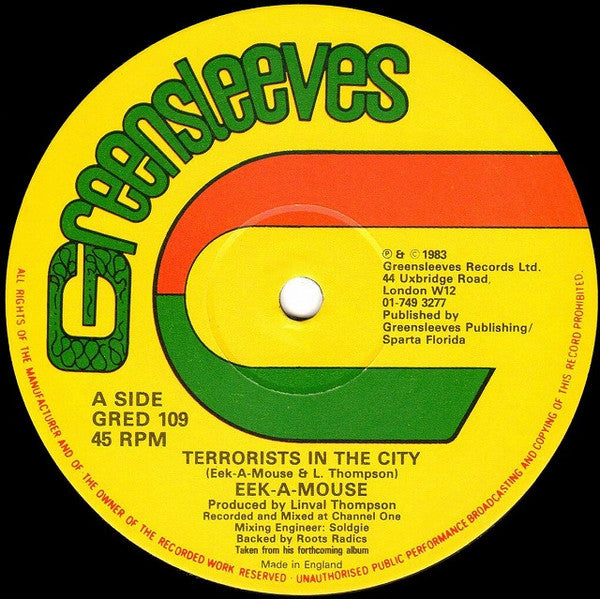 Eek-A-Mouse / Toyan ~ Terrorists In The City / Majorie (Vinyl) - Djungel & Jazz
