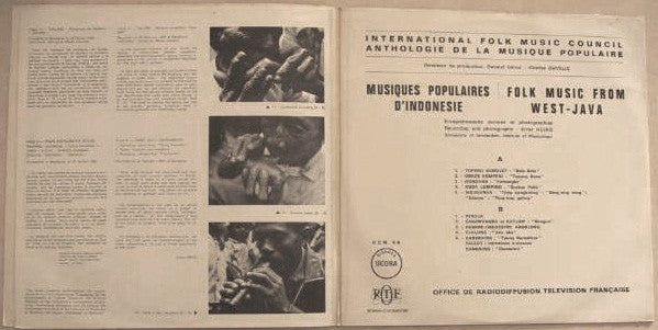 Various ~ Musiques Populaires D'indonesie (Folk Music From West-Java) (Vinyl) - Djungel & Jazz