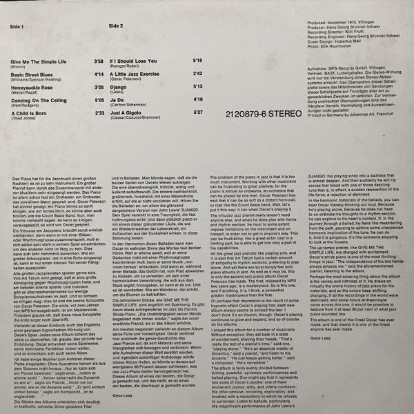 Oscar Peterson ~ Tracks (Vinyl) - Djungel & Jazz