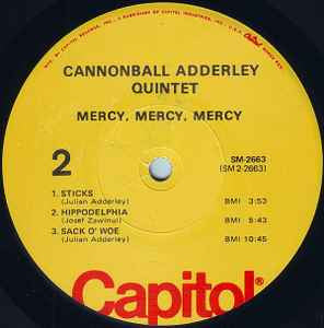 The Cannonball Adderley Quintet ~ Mercy, Mercy, Mercy! Live At "The Club" (Vinyl) - Djungel & Jazz