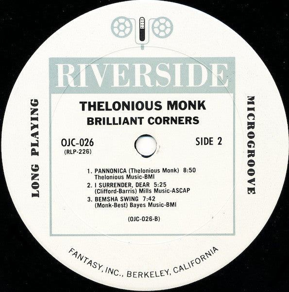 Thelonious Monk With Sonny Rollins, Ernie Henry And Clark Terry ~ Brilliant Corners (Vinyl) - Djungel & Jazz