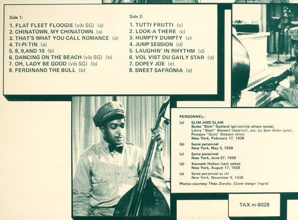 Slim And Slam ~ Slim And Slam (Vinyl) - Djungel & Jazz