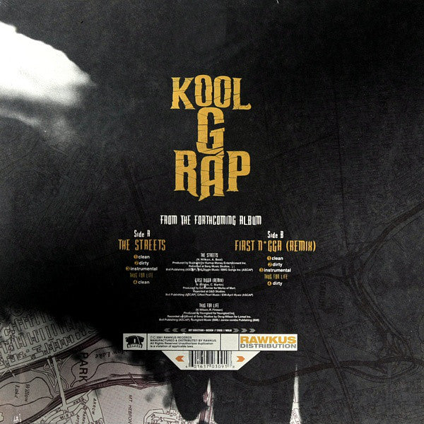 Kool G Rap ~ The Streets / First Nigga / Thug For Life (Vinyl) - Djungel & Jazz