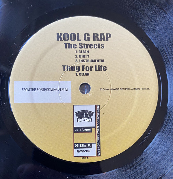 Kool G Rap : The Streets / First Nigga / Thug For Life (12")