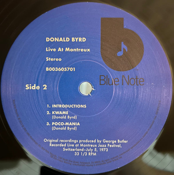 Donald Byrd ~ Cookin' With Blue Note At Montreux (Vinyl) - Djungel & Jazz