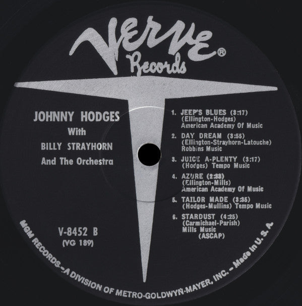 Johnny Hodges With Billy Strayhorn ~ Johnny Hodges With Billy Strayhorn And The Orchestra (Vinyl) - Djungel & Jazz