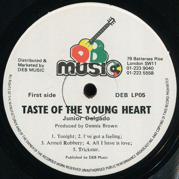Junior Delgado : Taste Of The Young Heart (LP, Album)