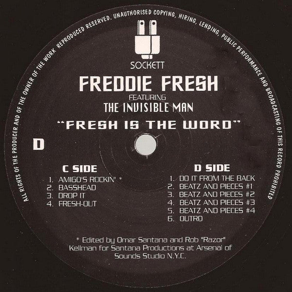 Freddie Fresh* Featuring The Invisible Man* : Fresh Is The Word (2x12")