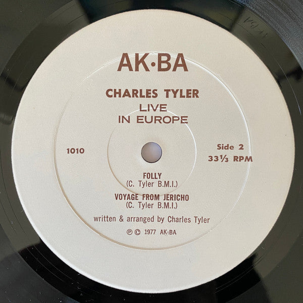 Charles Tyler ~ Live In Europe: Jazz Festival Umea (Vinyl) - Djungel & Jazz