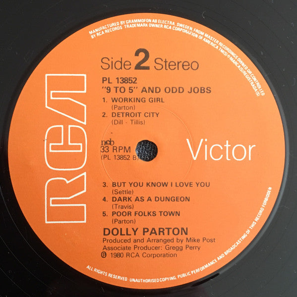 Dolly Parton ~ 9 To 5 And Odd Jobs (Vinyl) - Djungel & Jazz