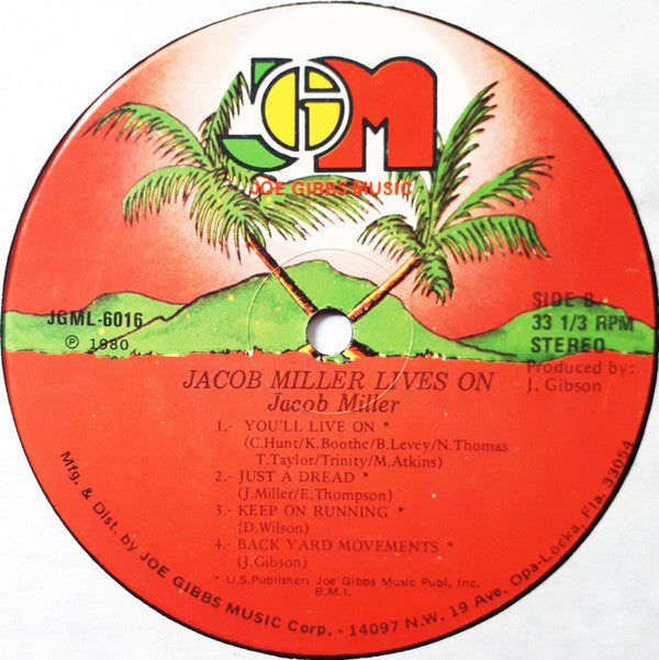 Jacob Miller : Jacob Miller Lives On (LP, Album)