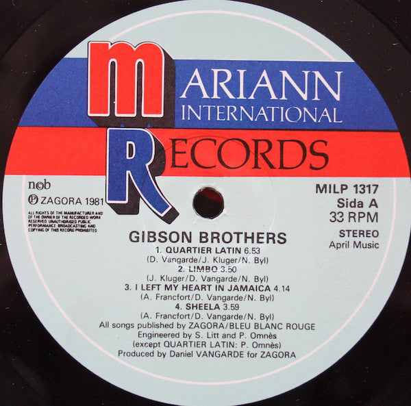 Gibson Brothers ~ Quartier Latin (Vinyl) - Djungel & Jazz