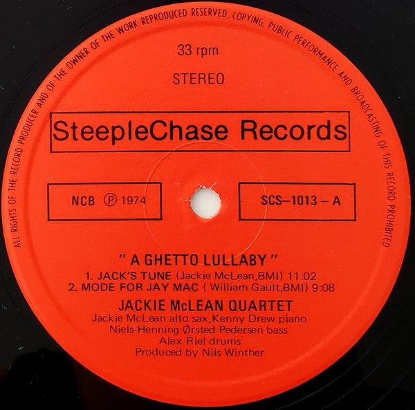 Jackie McLean ~ A Ghetto Lullaby (Vinyl) - Djungel & Jazz