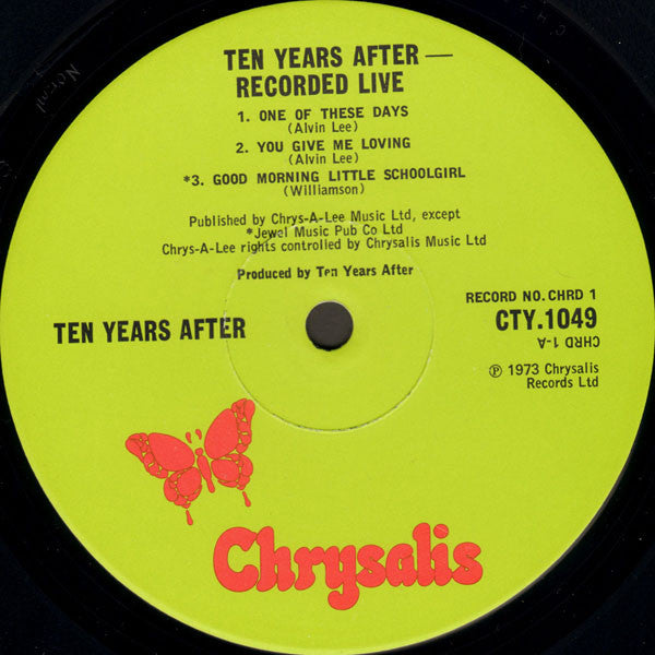 Ten Years After ~ Recorded Live (Vinyl) - Djungel & Jazz