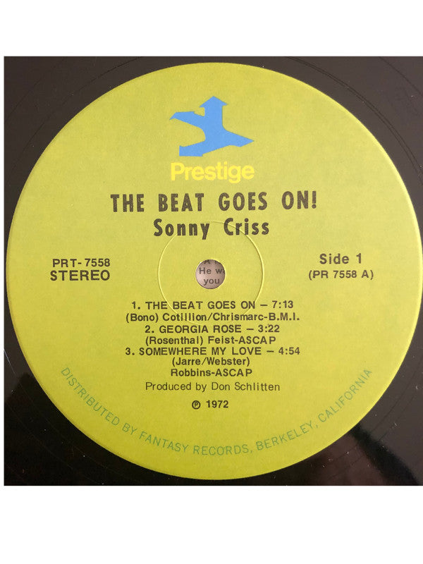 Sonny Criss ~ The Beat Goes On! (Vinyl) - Djungel & Jazz