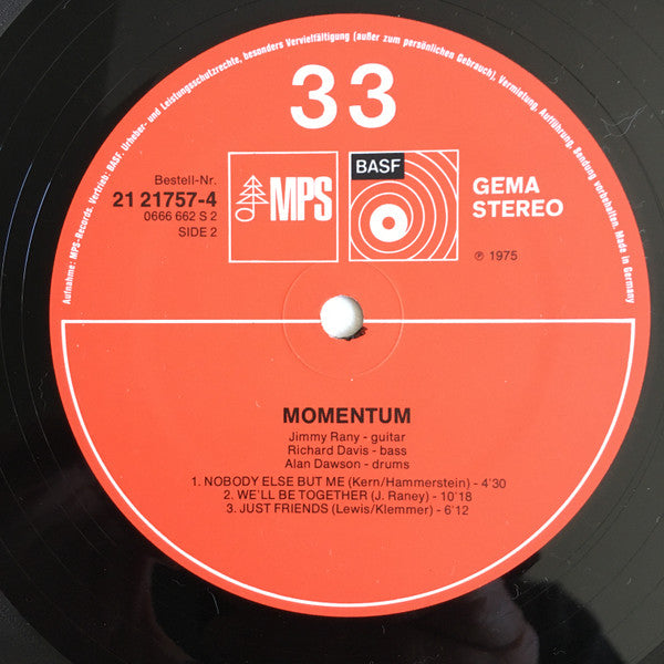 Jimmy Raney / Richard Davis / Alan Dawson ~ Momentum (Vinyl) - Djungel & Jazz