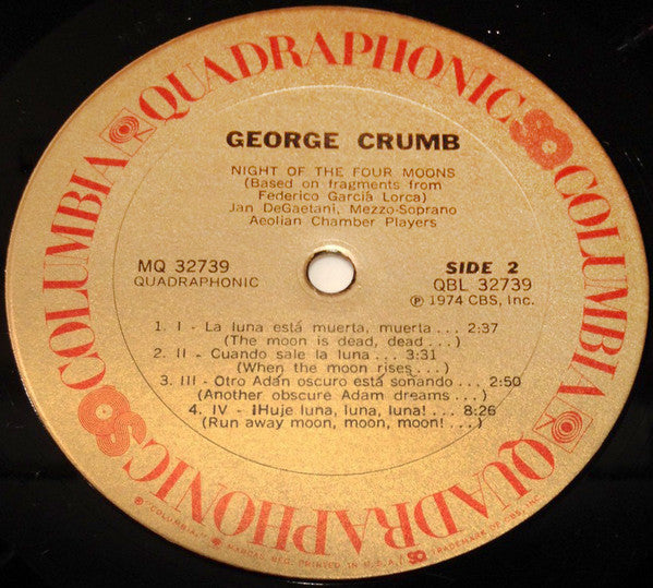 George Crumb ~ Voice Of The Whale / Night Of The Four Moons (Vinyl) - Djungel & Jazz