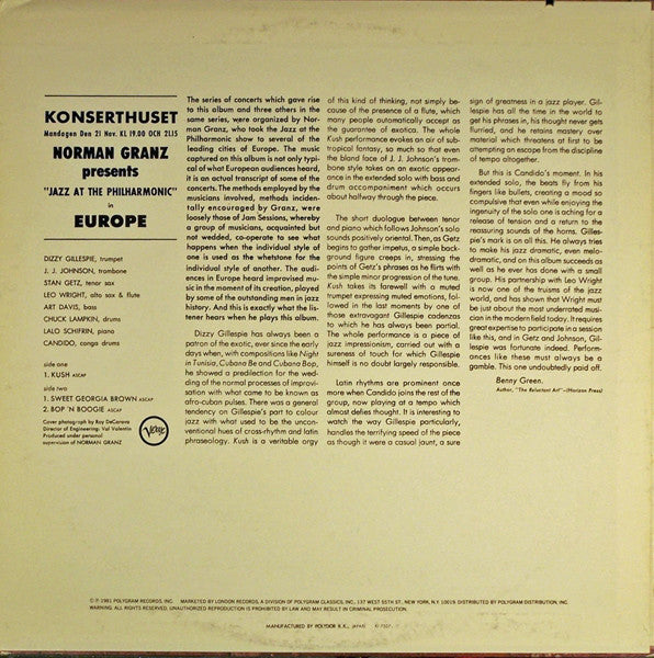 Various ~ Norman Granz Presents Jazz At The Philharmonic In  Europe (Vinyl) - Djungel & Jazz