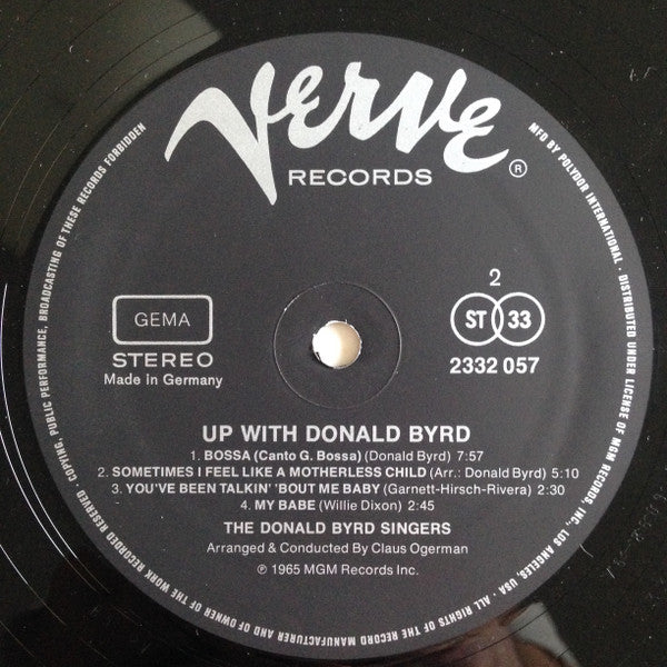 Donald Byrd ~ Up With Donald Byrd (Vinyl) - Djungel & Jazz