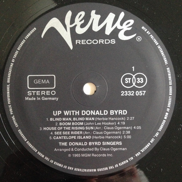 Donald Byrd ~ Up With Donald Byrd (Vinyl) - Djungel & Jazz