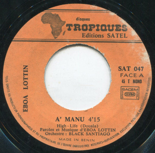 Eboa Lotin ~ A' Manu (Vinyl) - Djungel & Jazz