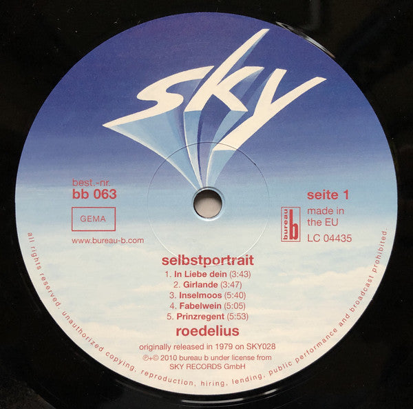 Roedelius ~ Selbstportrait (Teil 1 Sanfte Musik) (Vinyl) - Djungel & Jazz