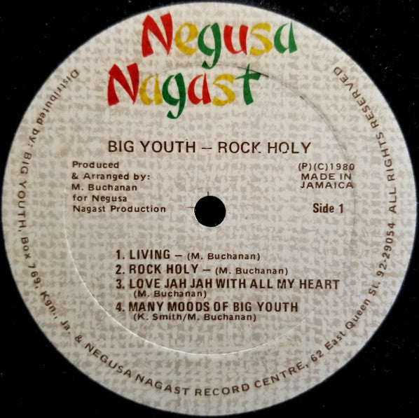Big Youth : Rock Holy (LP, Album)