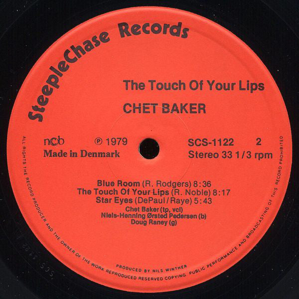 Chet Baker ~ The Touch Of Your Lips (Vinyl) - Djungel & Jazz