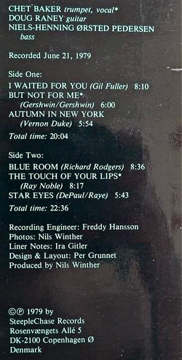 Chet Baker ~ The Touch Of Your Lips (Vinyl) - Djungel & Jazz