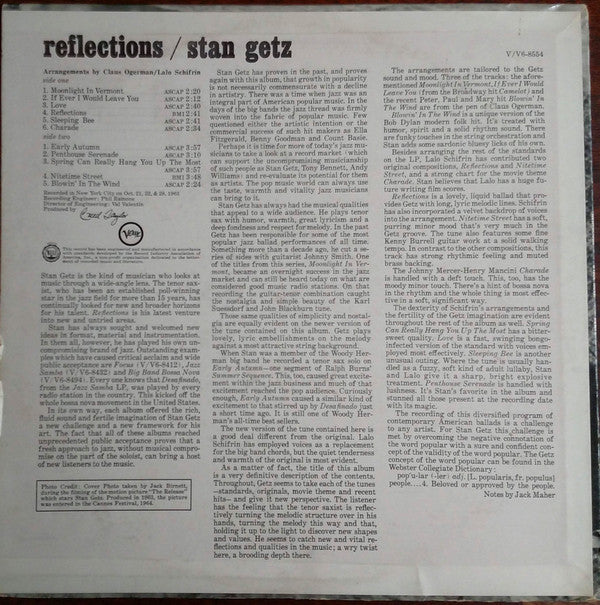 Stan Getz ~ Reflections (Vinyl) - Djungel & Jazz