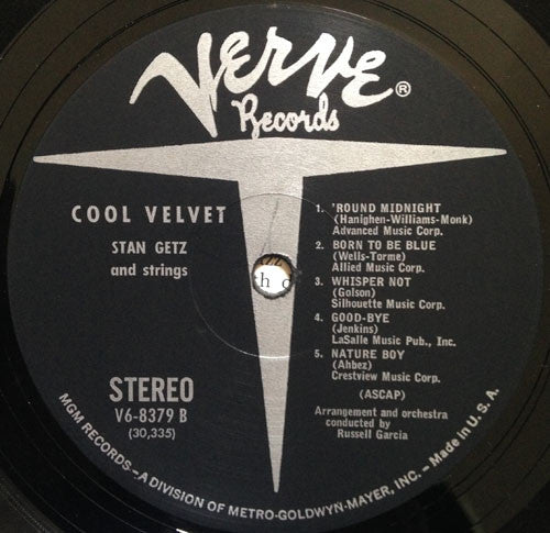 Stan Getz And Strings ~ Cool Velvet (Vinyl) - Djungel & Jazz
