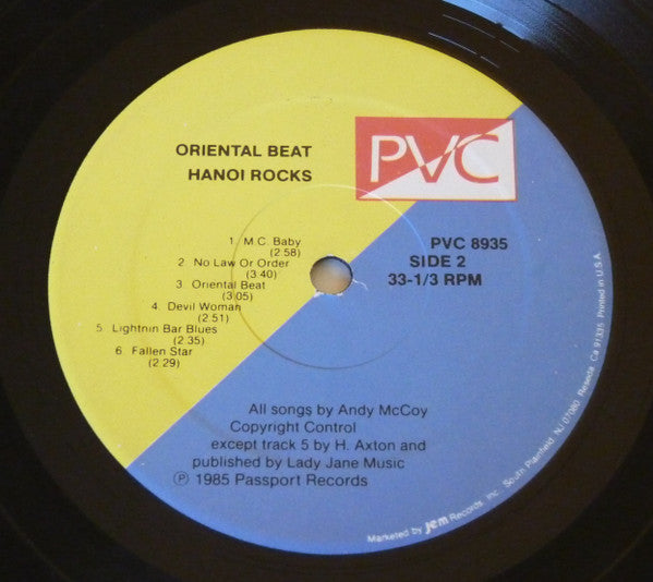 Hanoi Rocks ~ Oriental Beat (Vinyl) - Djungel & Jazz