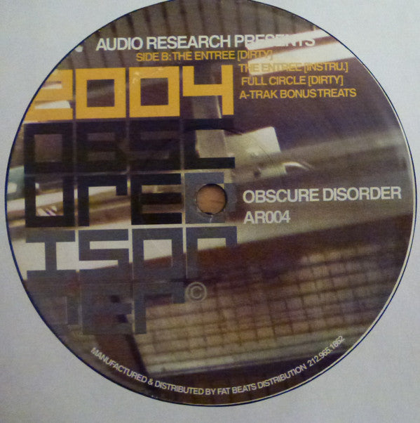 Obscure Disorder : 2004 (12")