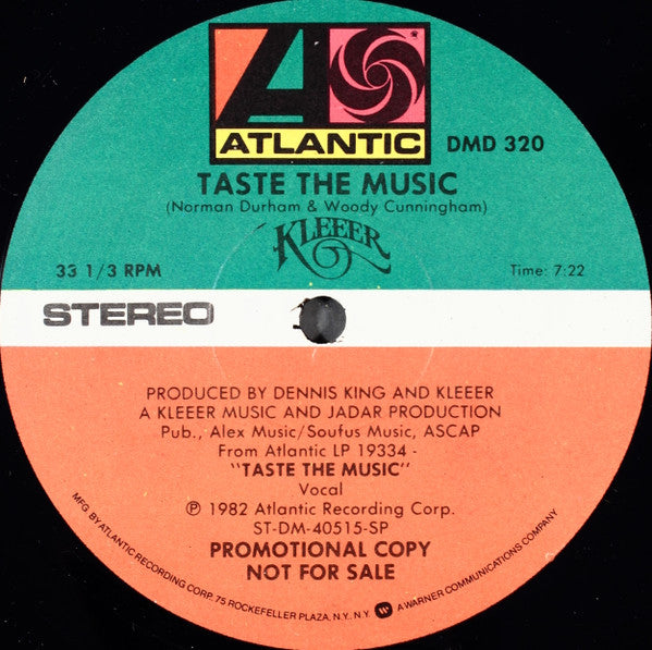 Kleeer : Taste The Music (12", Promo)
