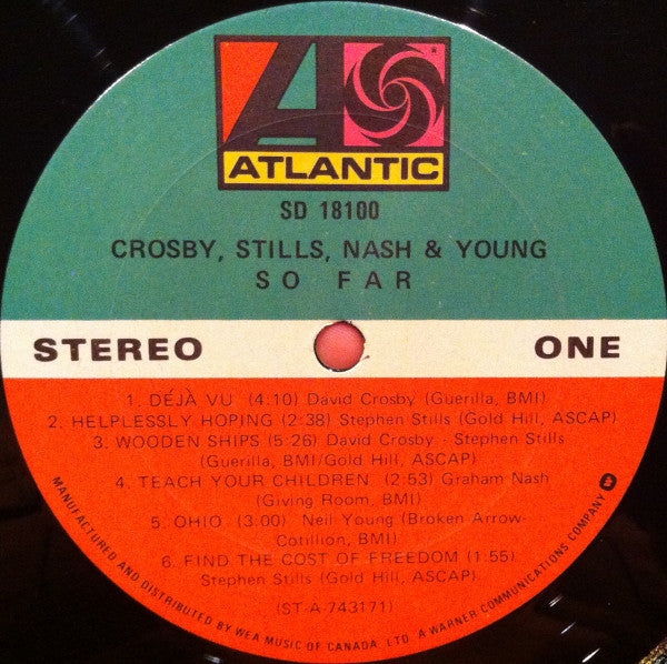 Crosby, Stills, Nash & Young : So Far (LP, Comp, RE)